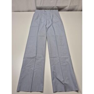 VTG John Alexander Dress Pants Mens 33x36 Blue Pinstriped Pleated Straight NWT